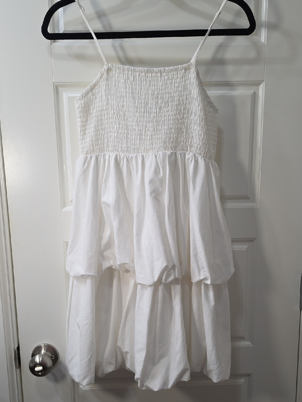 EUC - A New DAY White Tiered Bubble Dress - Small